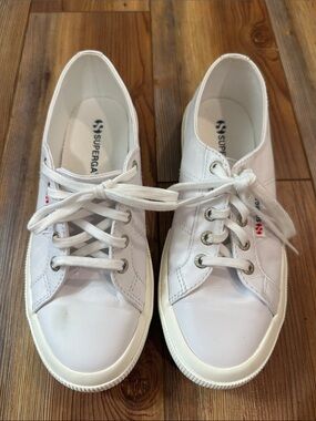 Superga White Low-Top Canvas Sneakers